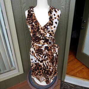 NY&CO - Leopard animal print dress - Size XS